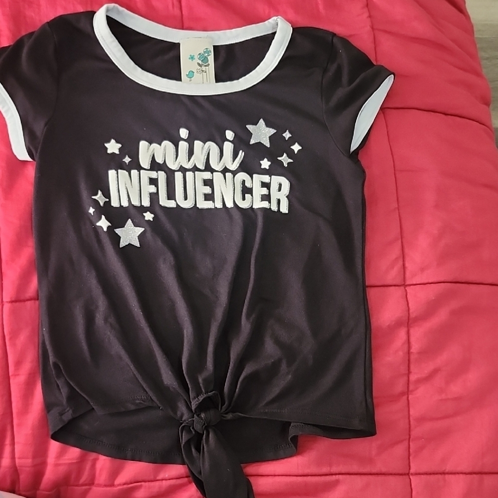 Mini Influencer Kids Shirt - Black